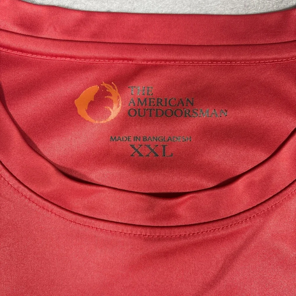 The American Outdoors Man Red Swim FIshing Shirt Size XXL